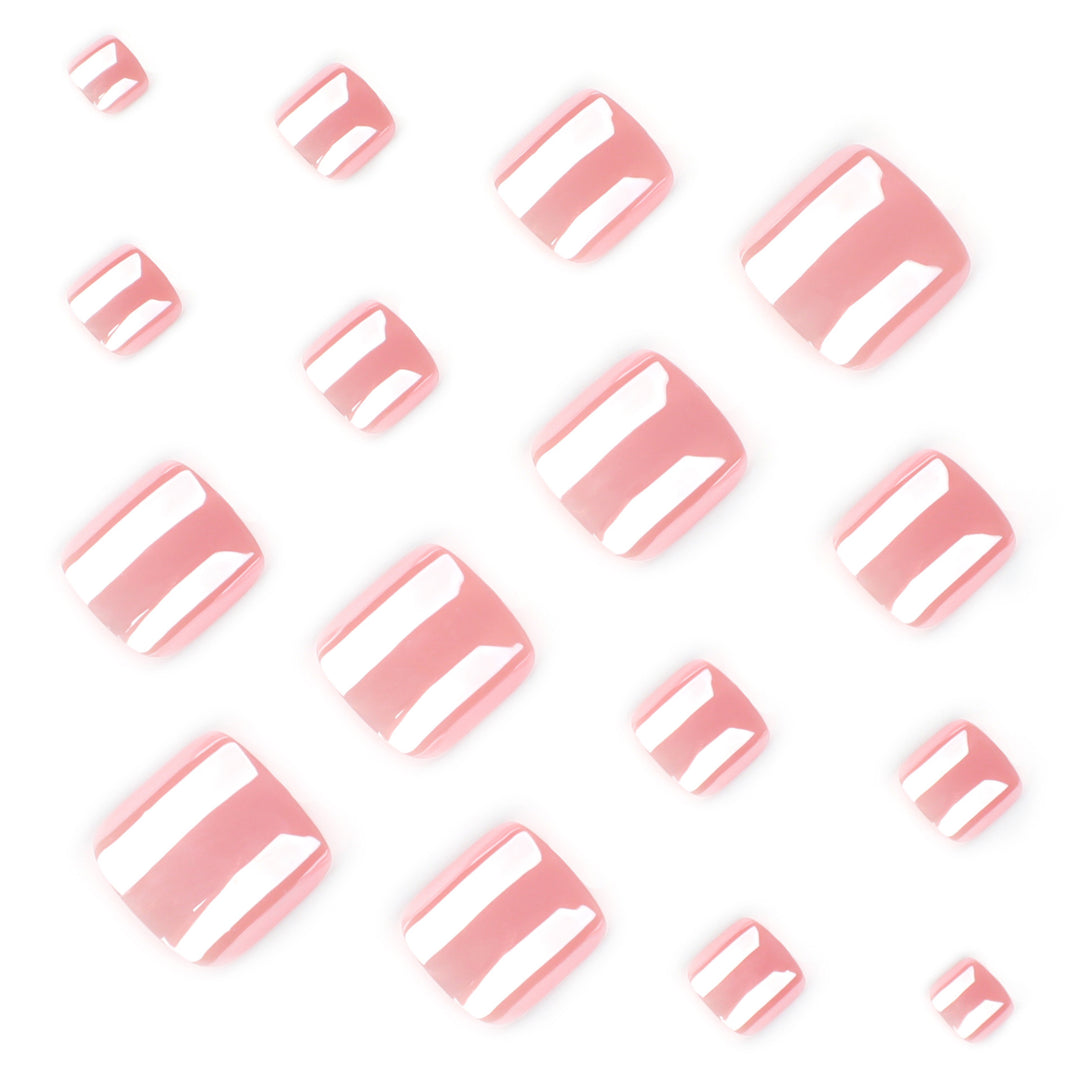 Artful toenail design with a glossy finish Stornfield