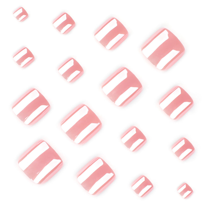 Artful toenail design with a glossy finish Stornfield