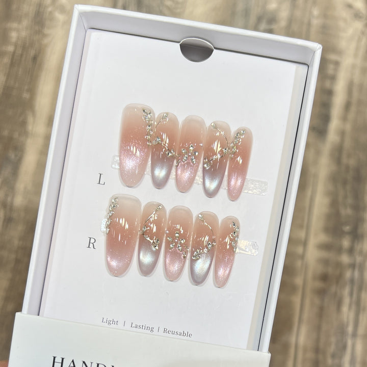 Reusable Elegant Press-On Nail Art Set Stornfield