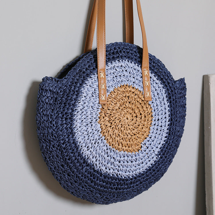 Round Basket Bag with Modern Design Stornfield