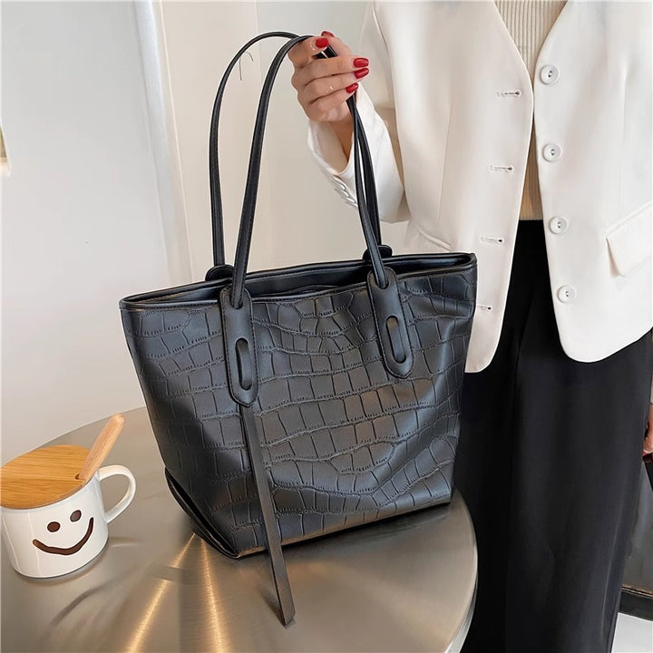 Modern Crocodile-Embossed Tote Bag Stornfield