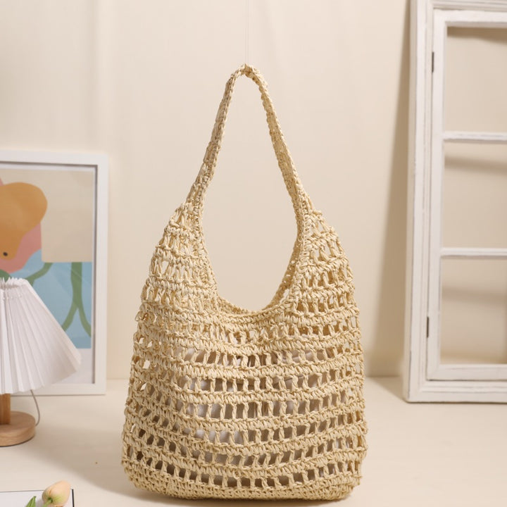 Trendy net tote bag with gathered design Stornfield