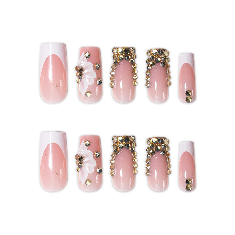 Luxurious Rhinestone Embellished Nail Extensions Stornfield
