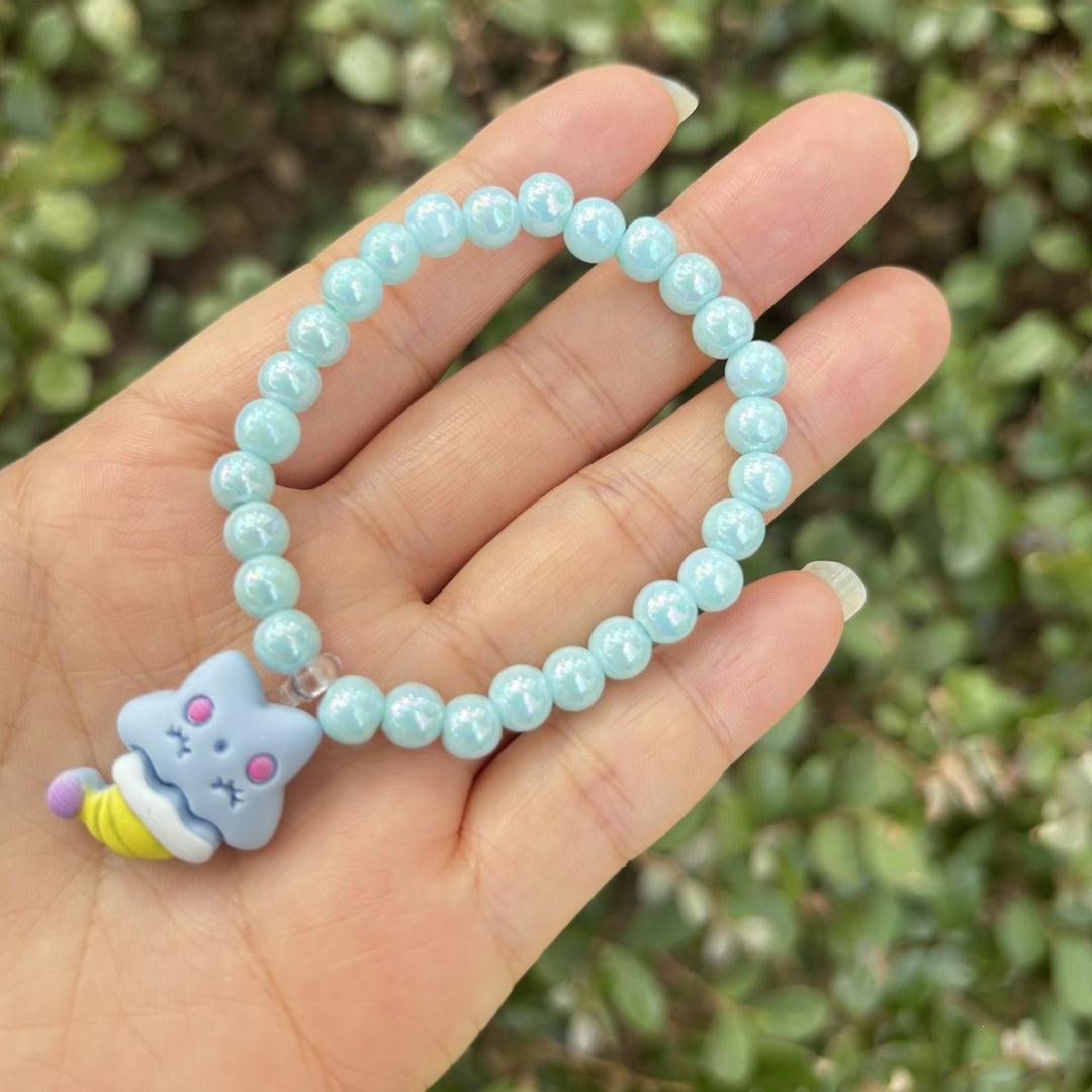 Cute bracelet with elephant charm Made of glass Stornfield
