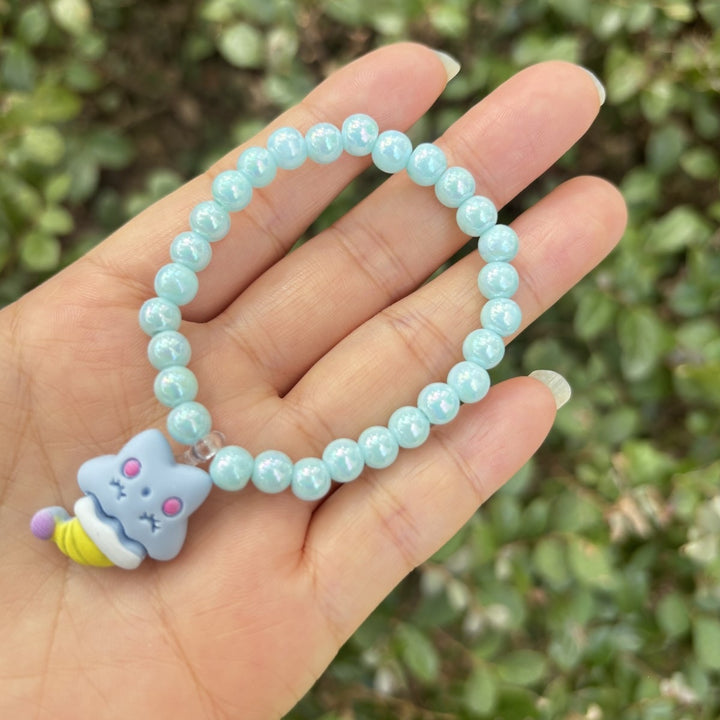 Cute bracelet with elephant charm Made of glass Stornfield