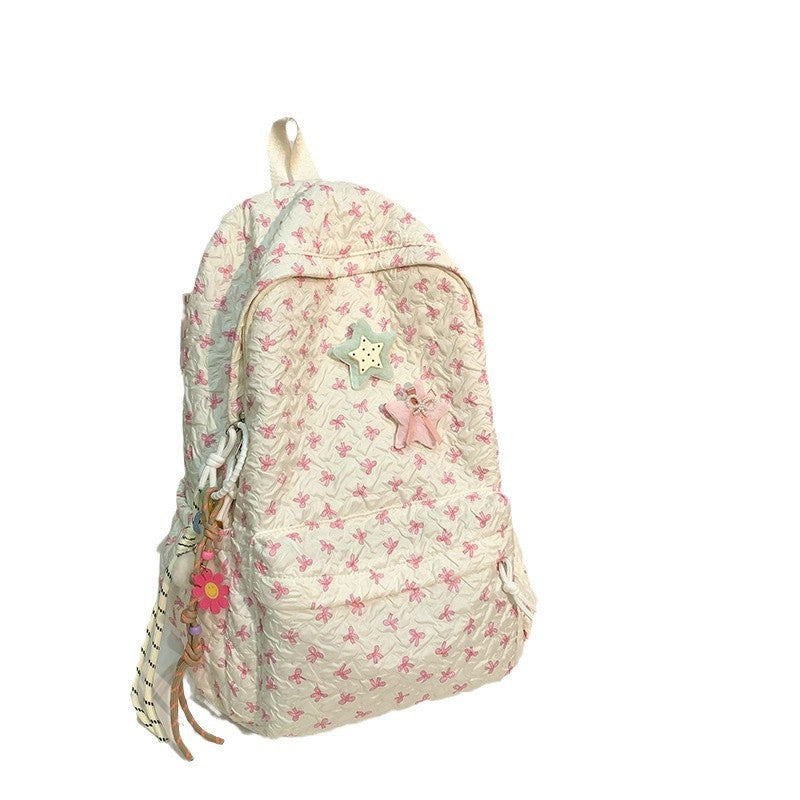 Quilted Floral Patterned Backpack Stornfield