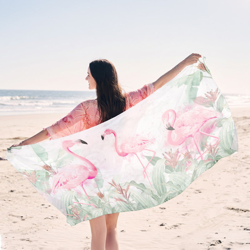 Beach towel with elegant jellyfish pattern Stornfield