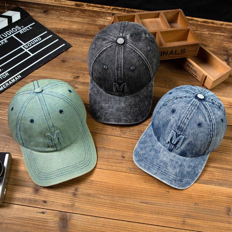Men's Distressed Denim Baseball Cap Stornfield