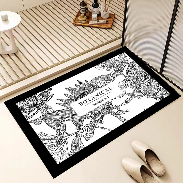 Floral Patterned Bath Mat