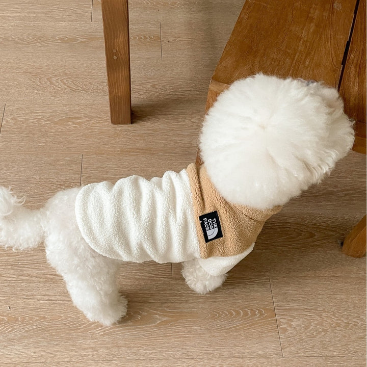 Plush Sherpa Fleece Reversible Dog Hoodie Harness