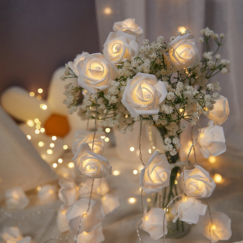 Decorative LED rose string lights Stornfield