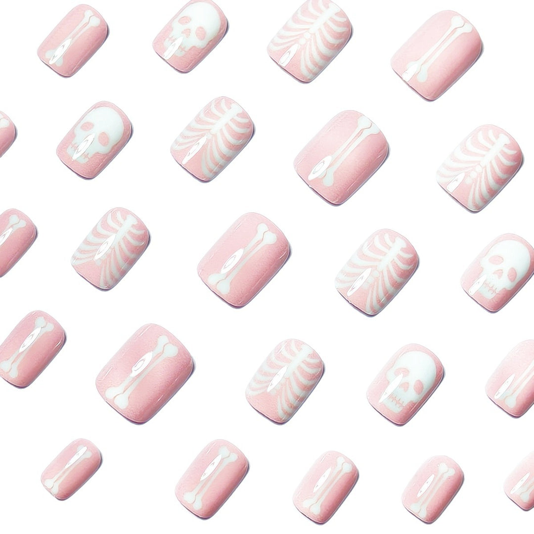 Creative artificial nails with bone motif Stornfield