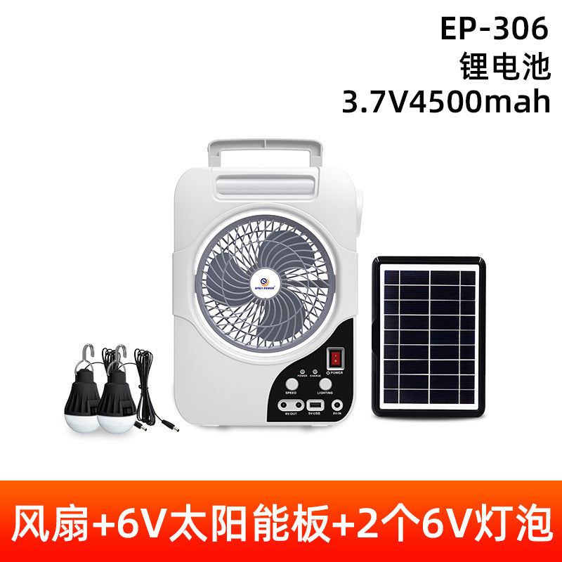 Unisex Portable Fan with Solar Panel Stornfield