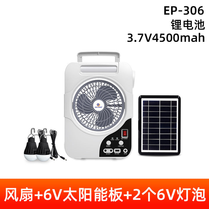 Unisex Portable Fan with Solar Panel Stornfield