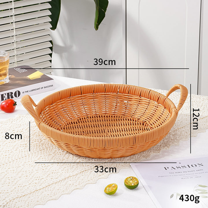 Handwoven Round Serving Basket Stornfield