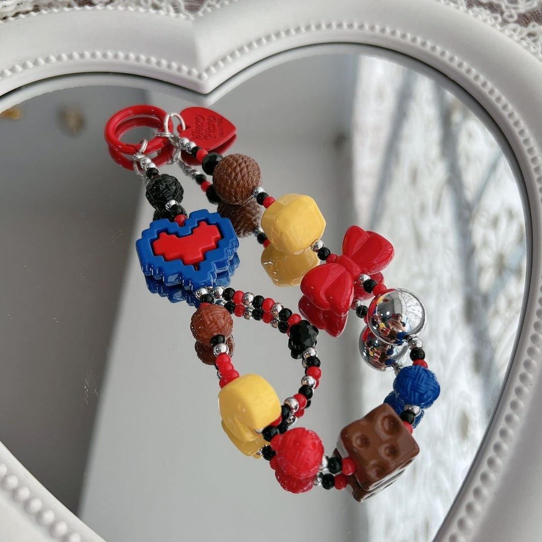Playful Beaded Charm Keychain Stornfield 1790135504