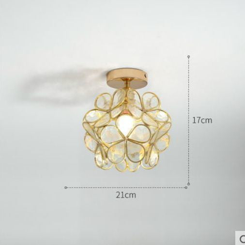 Vintage Glass Flush Mount Light