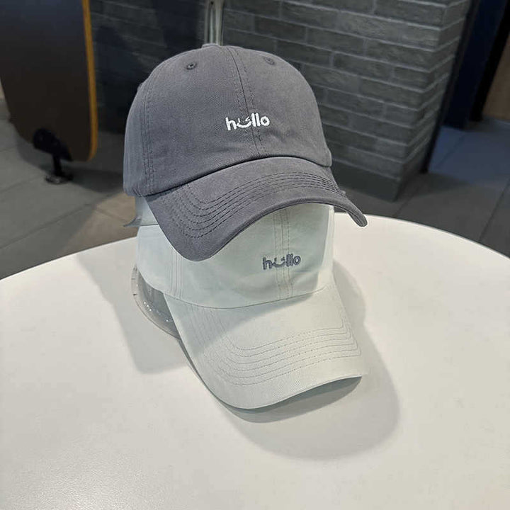 Unisex Casual Cotton Baseball Cap with Embroidered Message Stornfield