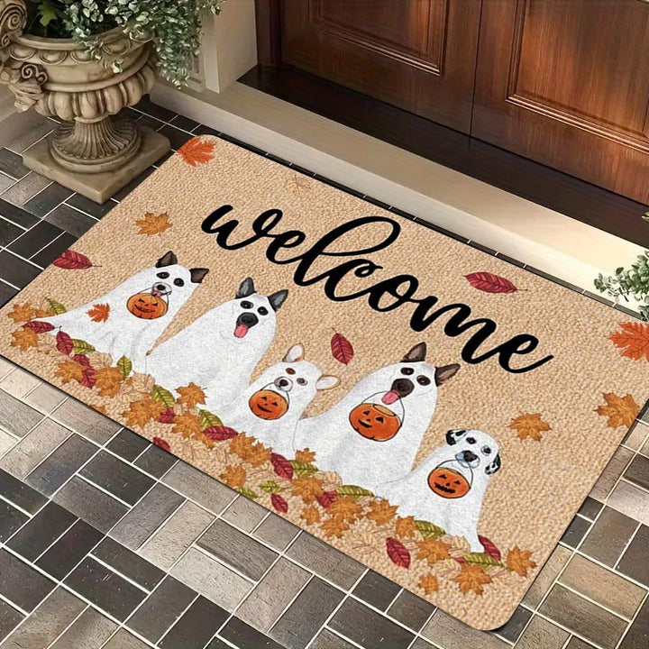 Halloween-Themed Decorative Welcome Mat