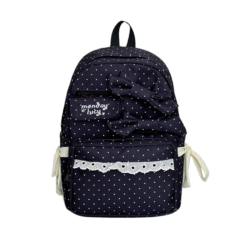Cute Bow-Embellished School Backpack Stornfield