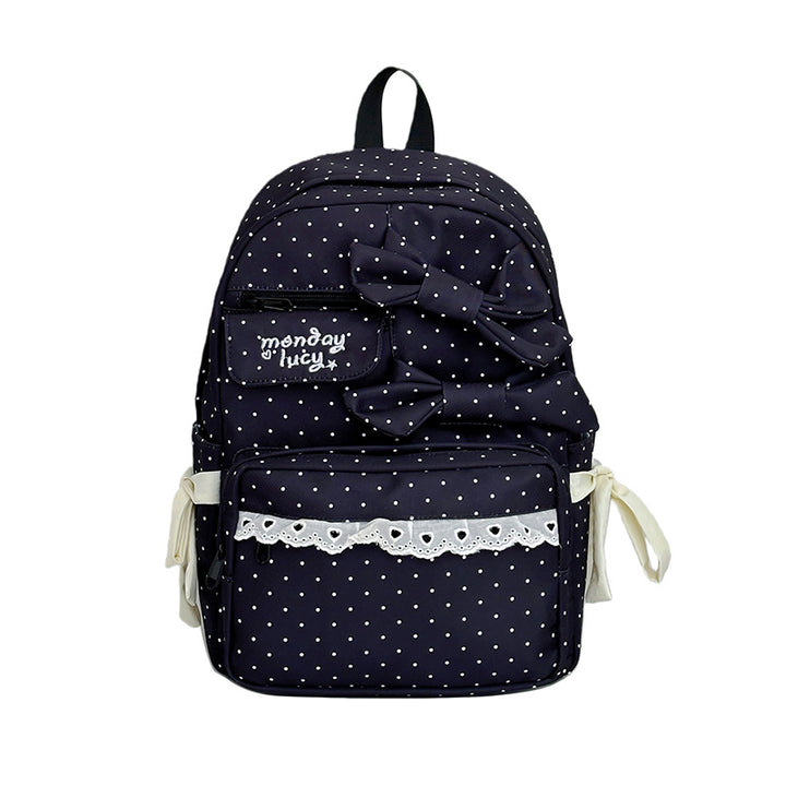 Cute Bow-Embellished School Backpack Stornfield
