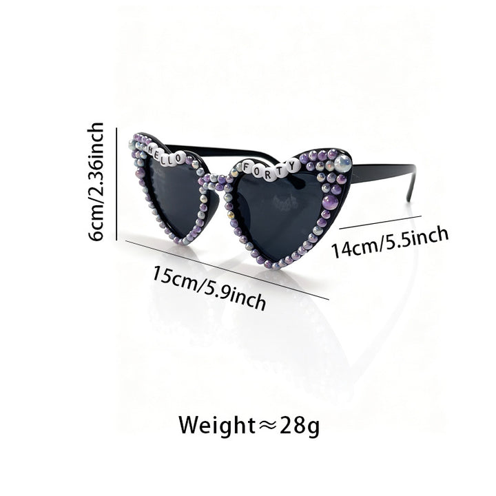 Glamorous Heart-Shaped Bridal Sunglasses Stornfield
