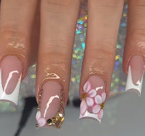 Creative 3D Bow and Pearl Nail Extensions Stornfield