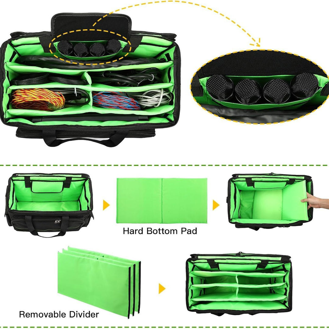 Multifunctional storage bag with wheels and organizer Stornfield