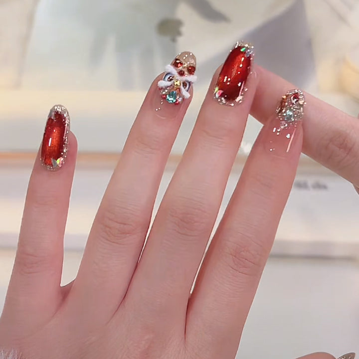 Glittery Articulated Press-On Nails Stornfield