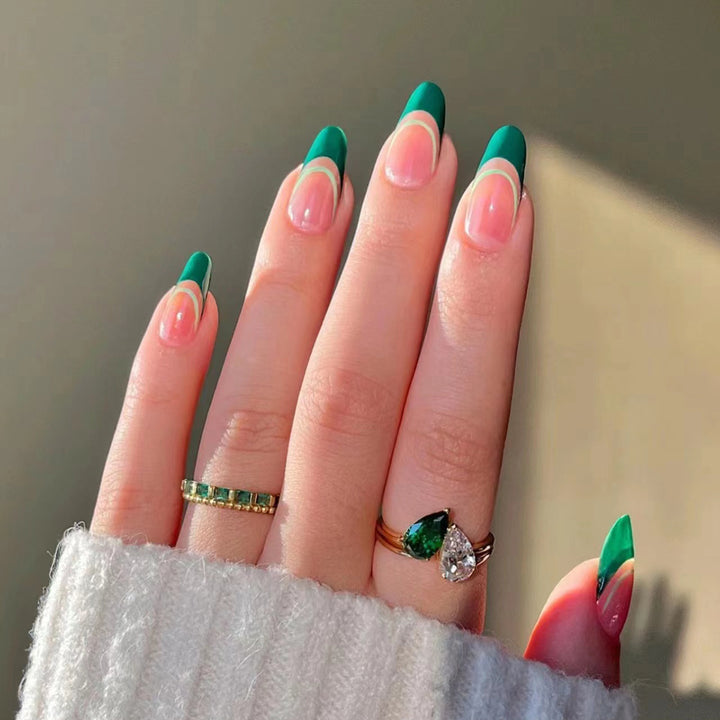 Creative artificial nails with elegant French tip