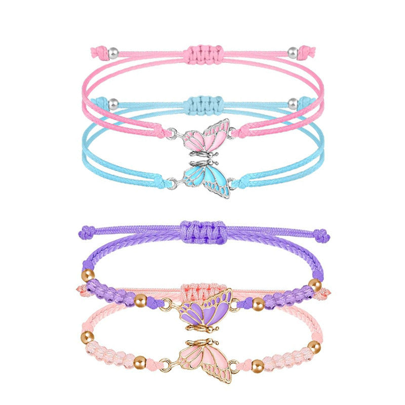 Butterfly Charm Necklace and Bracelet Set Stornfield