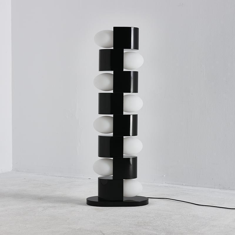 Sculptural Tower Floor Lamp with Modern Design
