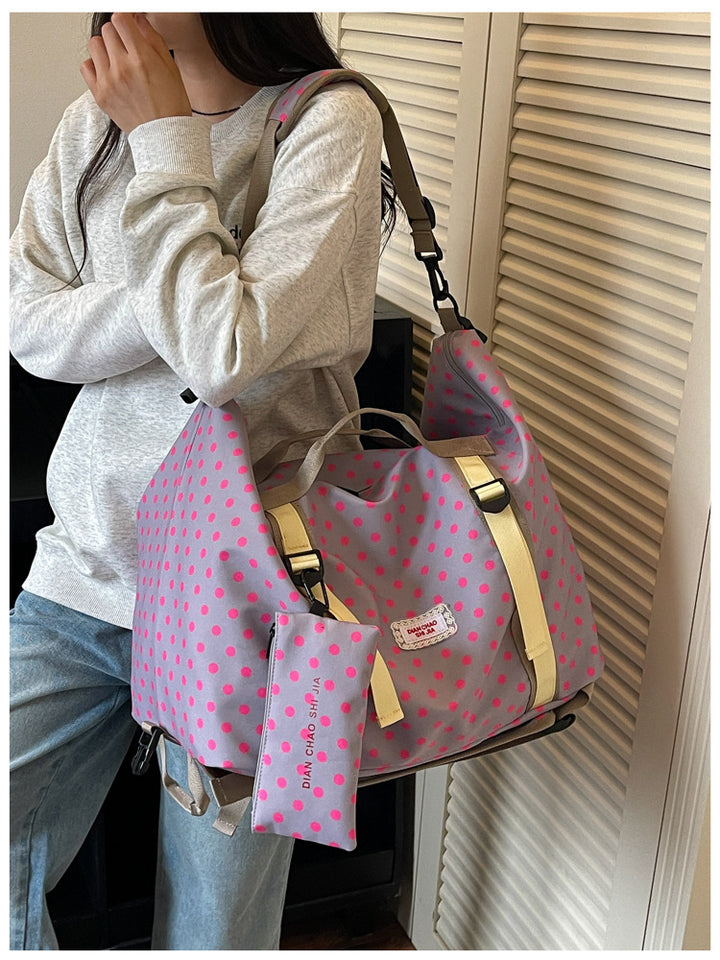 Stylish Polka Dot Travel Duffle