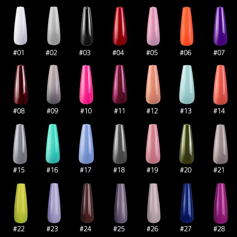 Artificial nails with long French tip design Stornfield