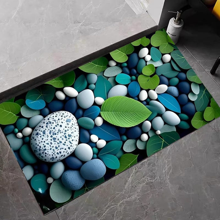 Artistic Garden-Themed Floor Mat