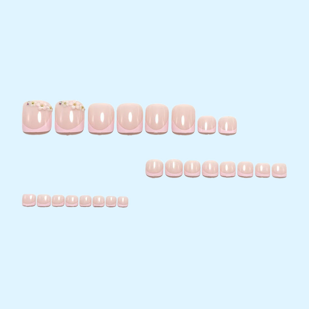 Nail art set with floral 3D design Stornfield