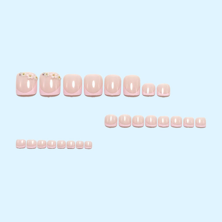 Nail art set with floral 3D design Stornfield