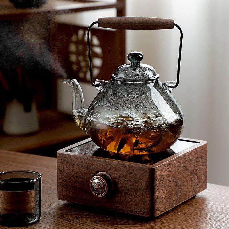 Wood And Glass Fusion Tea Cups Set | Stornfield