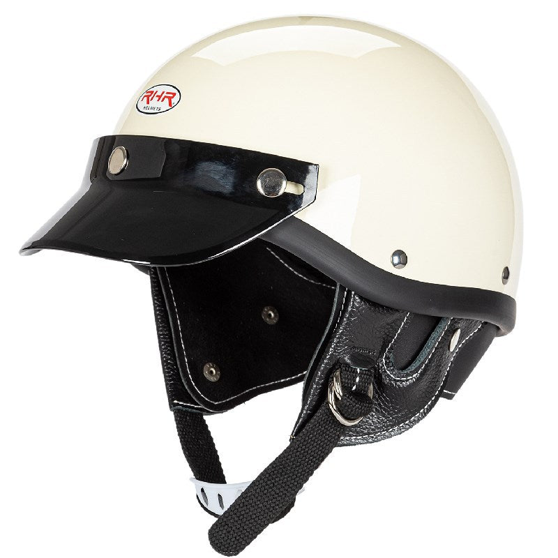 Classic Motorcycle Half-Helmet with Visor Stornfield