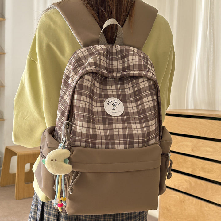 Stylish Plaid Backpack Stornfield