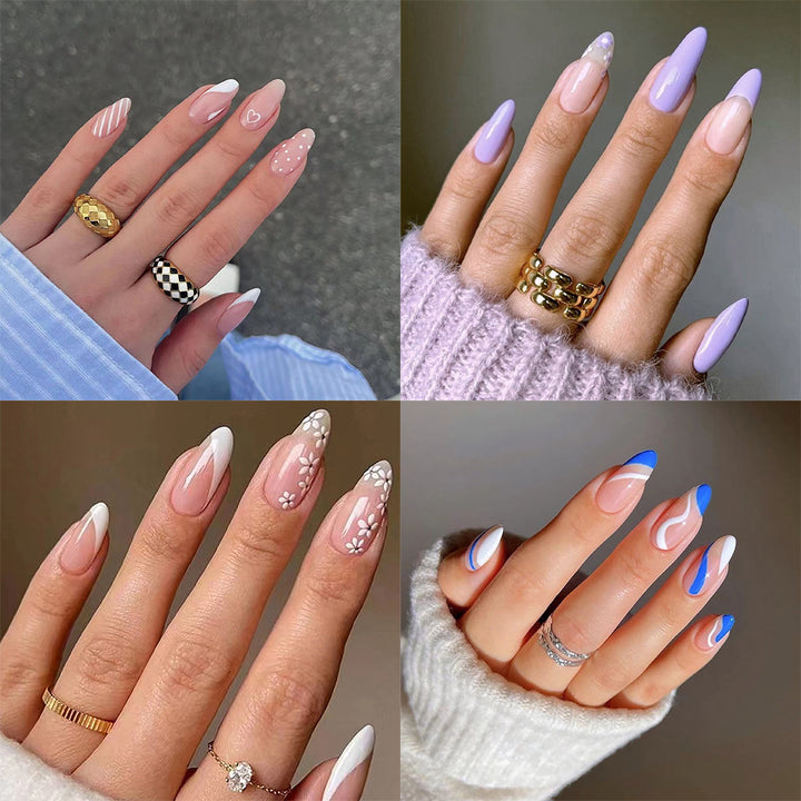 Artificial nails with floral minimalism Stornfield