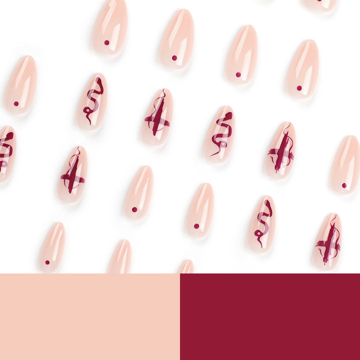 Artful nail extensions with unique design Stornfield