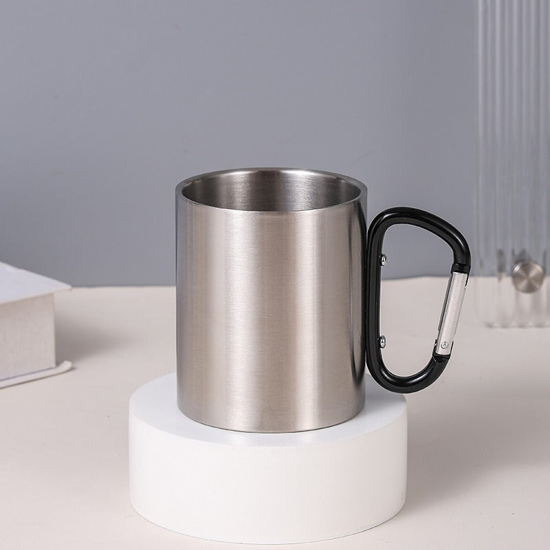 Women's Stainless Steel Coffee Mug with Carabiner Handle Stornfield
