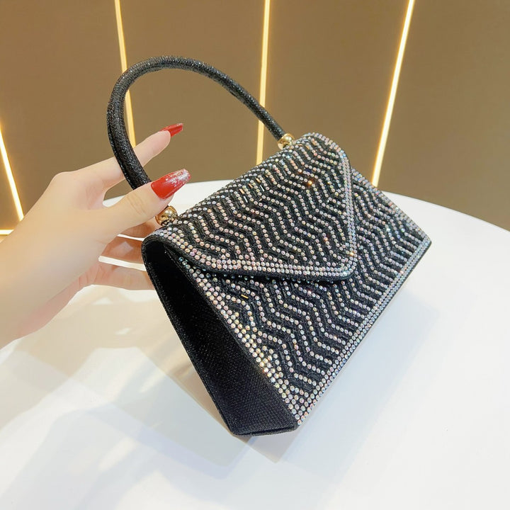 Rhinestone-Embellished Evening Handbag