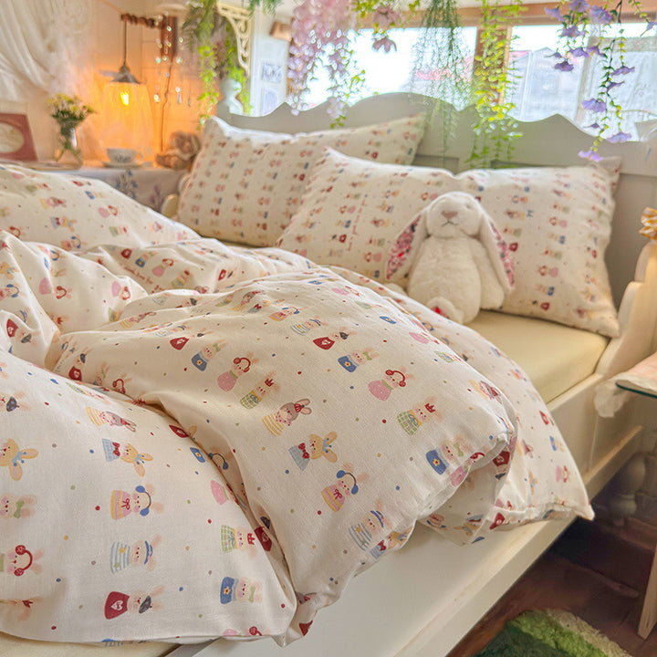 Printed Cotton-Blend Duvet Cover Set