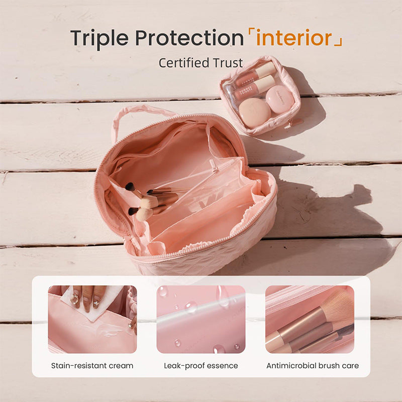 Cosmetic storage bag with multifunctional interior Stornfield