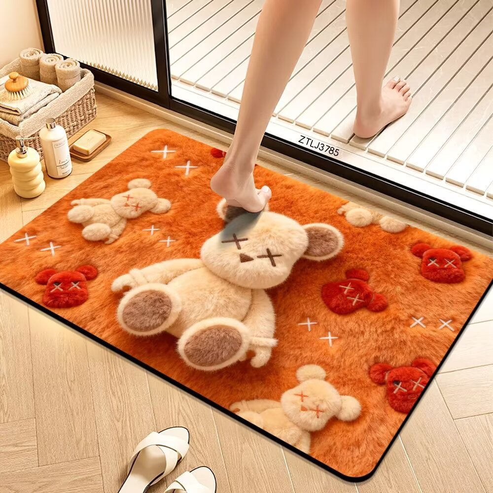 Plush Cartoon Themed Bath Mat Stornfield