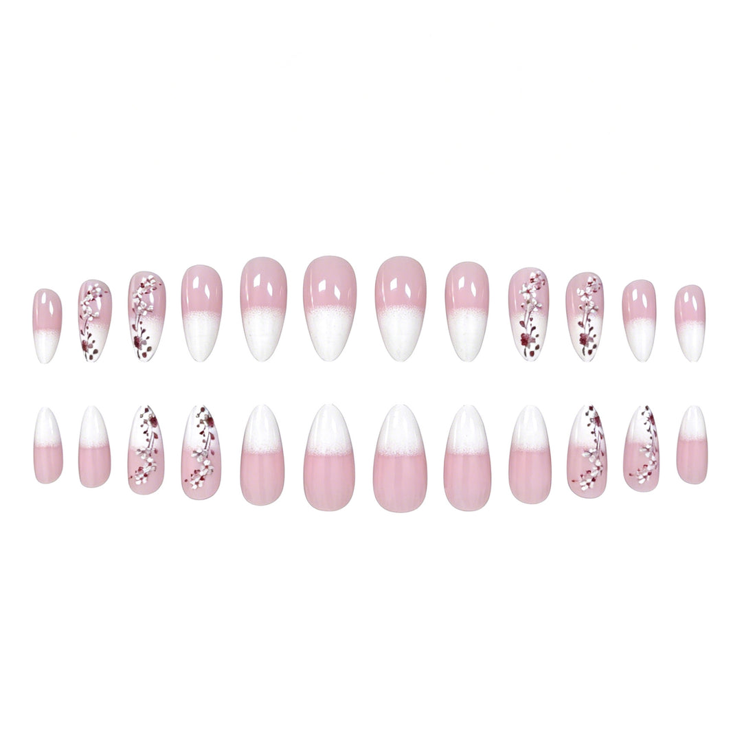 Elegant Floral Acrylic Nail Enhancements Stornfield 1789916018