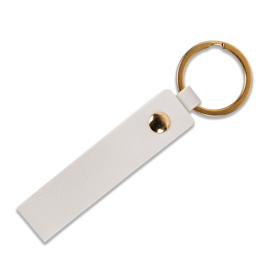 Unisex keychain with stylish faux leather design Kalsten