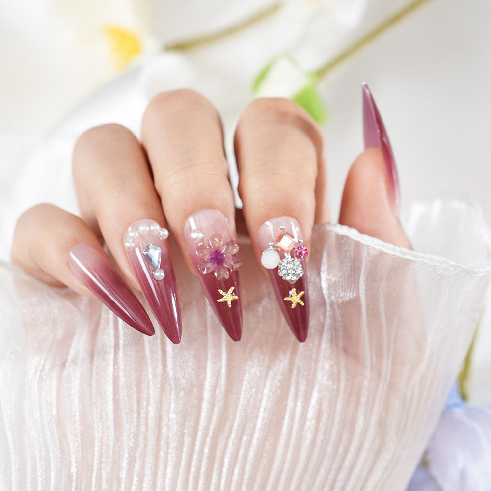 Decorative Rhinestone Stiletto Nail Set Stornfield
